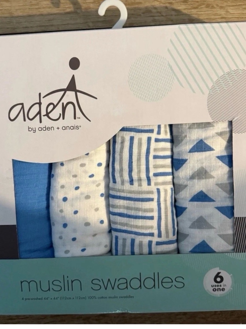 ADEN + ANAIS PACK/4 MUSLIM COTTON SWADDLE NIB